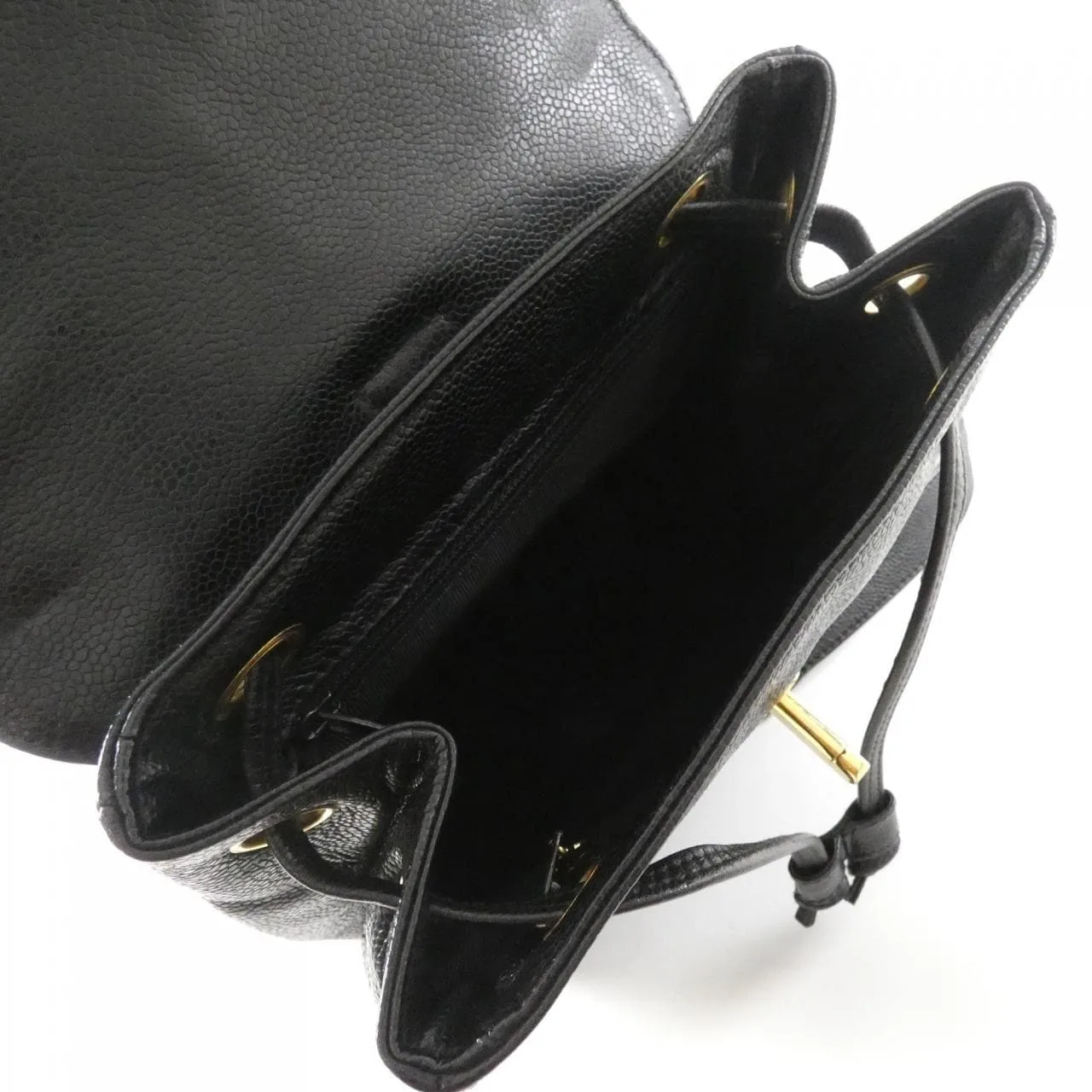 CHANEL Backpack Grained Calfskin Black Grained Calfskin Rank B - Thumbnail 7