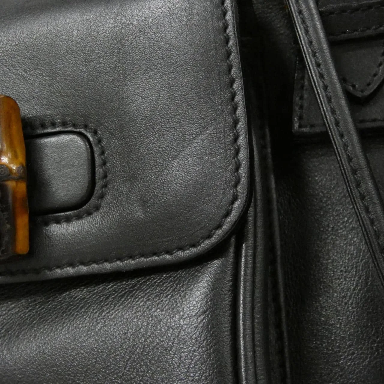 GUCCI 003 2058 背包 皮革 黑色 皮革 中古品A - 縮圖 5