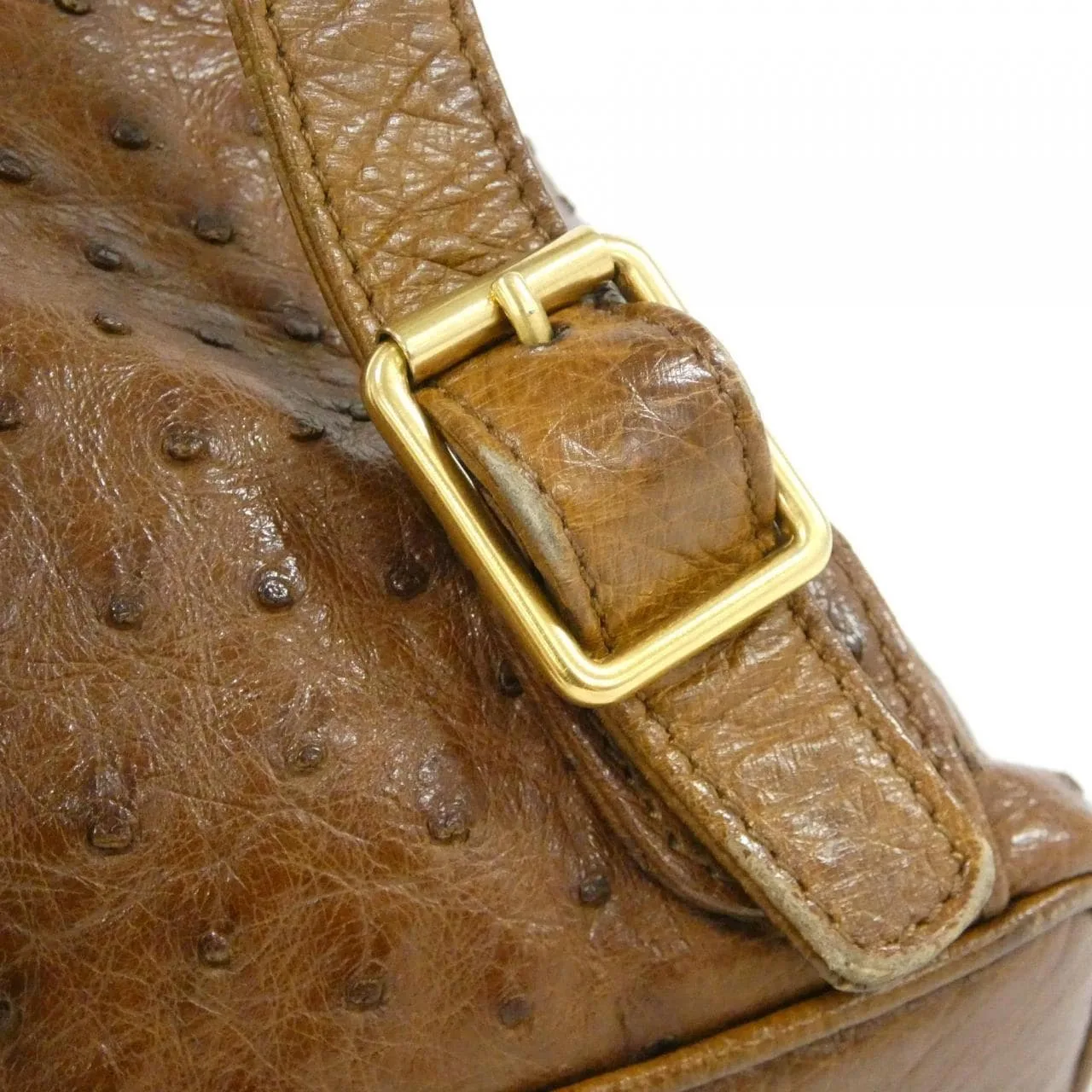 GUCCI 003 2058 Backpack Ostrich 棕色 鴕鳥皮 中古品A - 縮圖 6