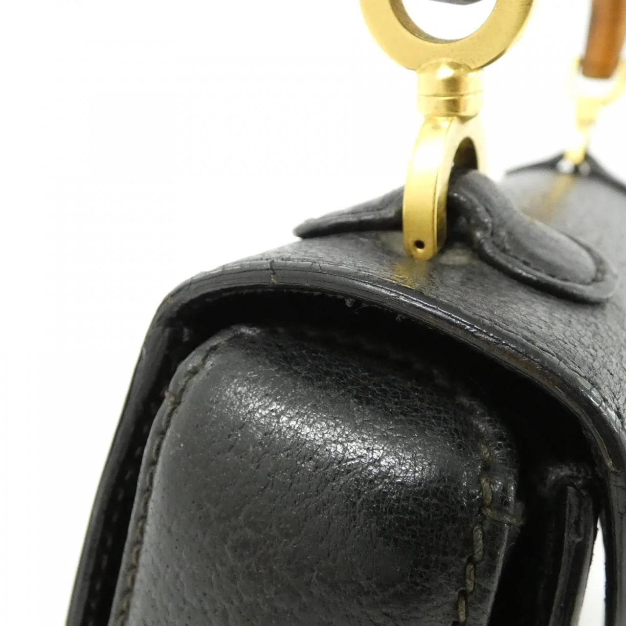 GUCCI 000 46 0188 手提包 皮革 黑色 皮革 中古品A - 縮圖 5