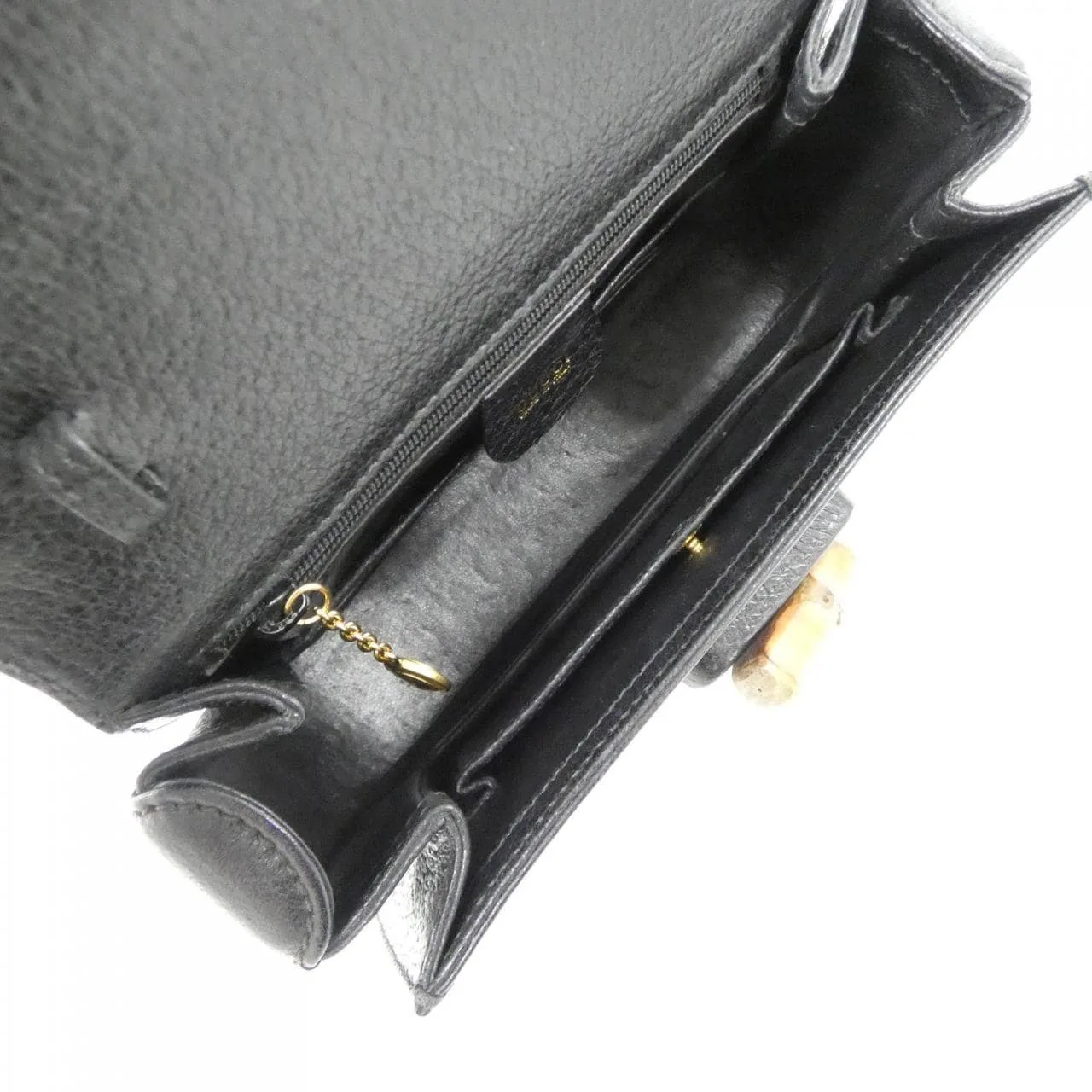 GUCCI 000 46 0188 手提包 皮革 黑色 皮革 中古品A - 縮圖 9