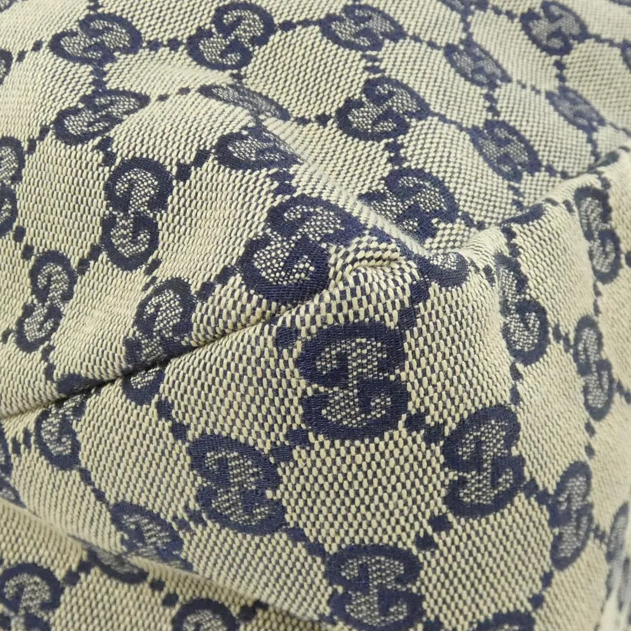 GUCCI 114900 肩背包 帆布 黑色 帆布 中古品A - 縮圖 2