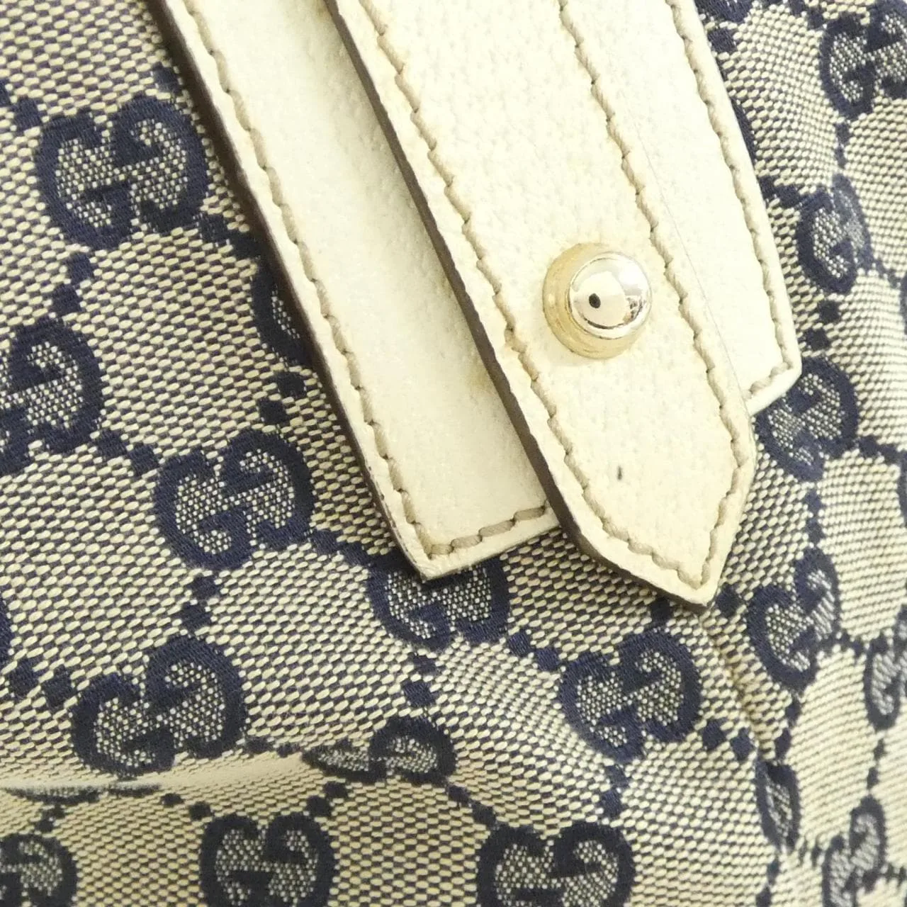 GUCCI 114900 肩背包 帆布 黑色 帆布 中古品A - 縮圖 4