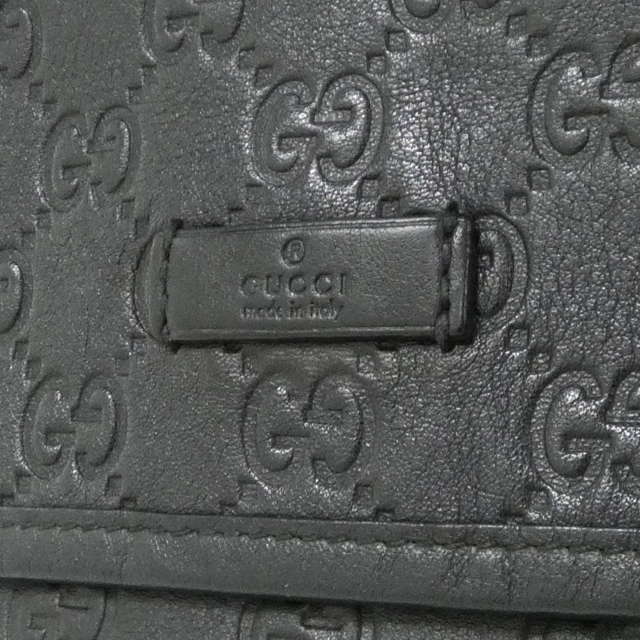 GUCCI 223666 BNX1G 肩背包 皮革 黑色 皮革 中古品A - 縮圖 4