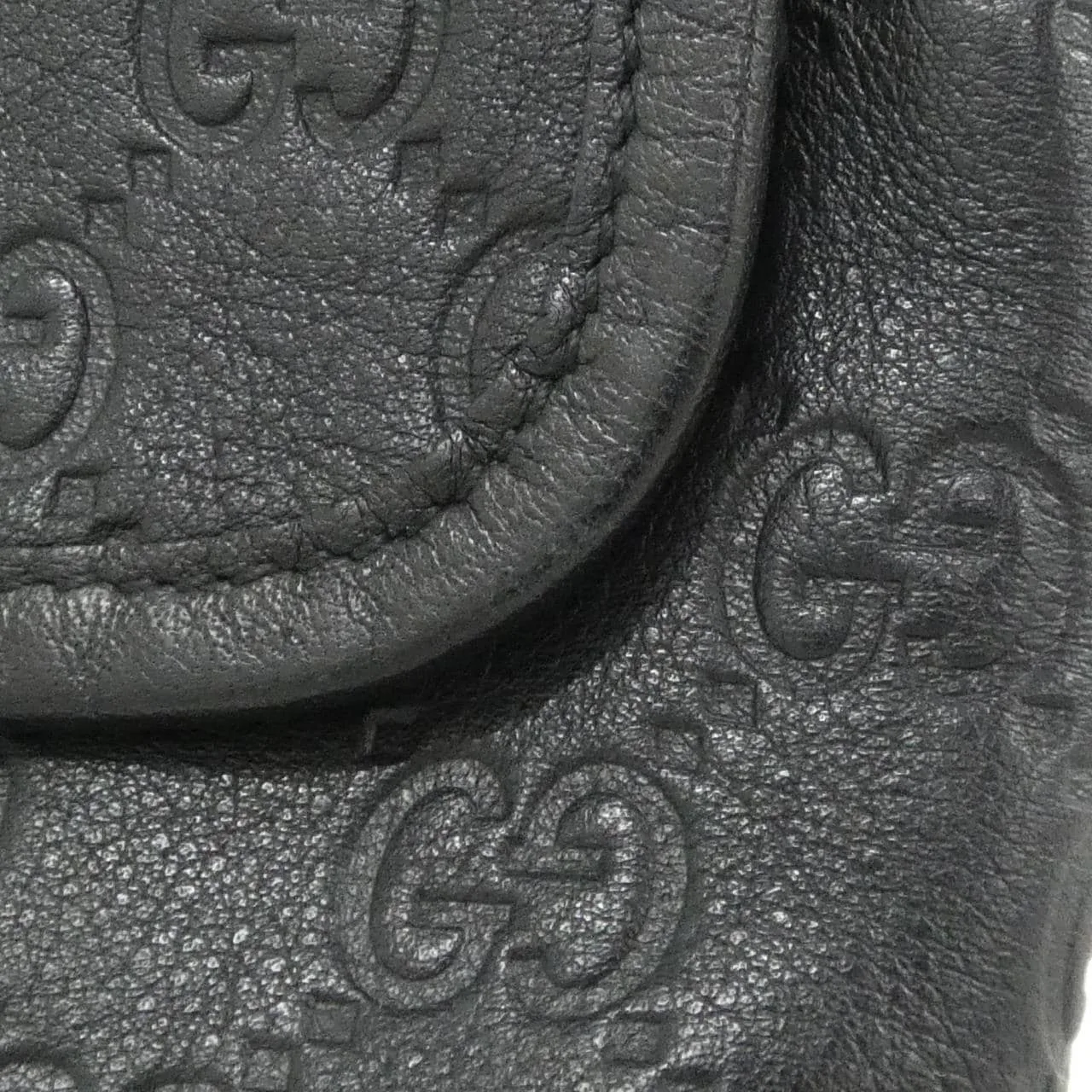 GUCCI 223666 BNX1G 肩背包 皮革 黑色 皮革 中古品A - 縮圖 5