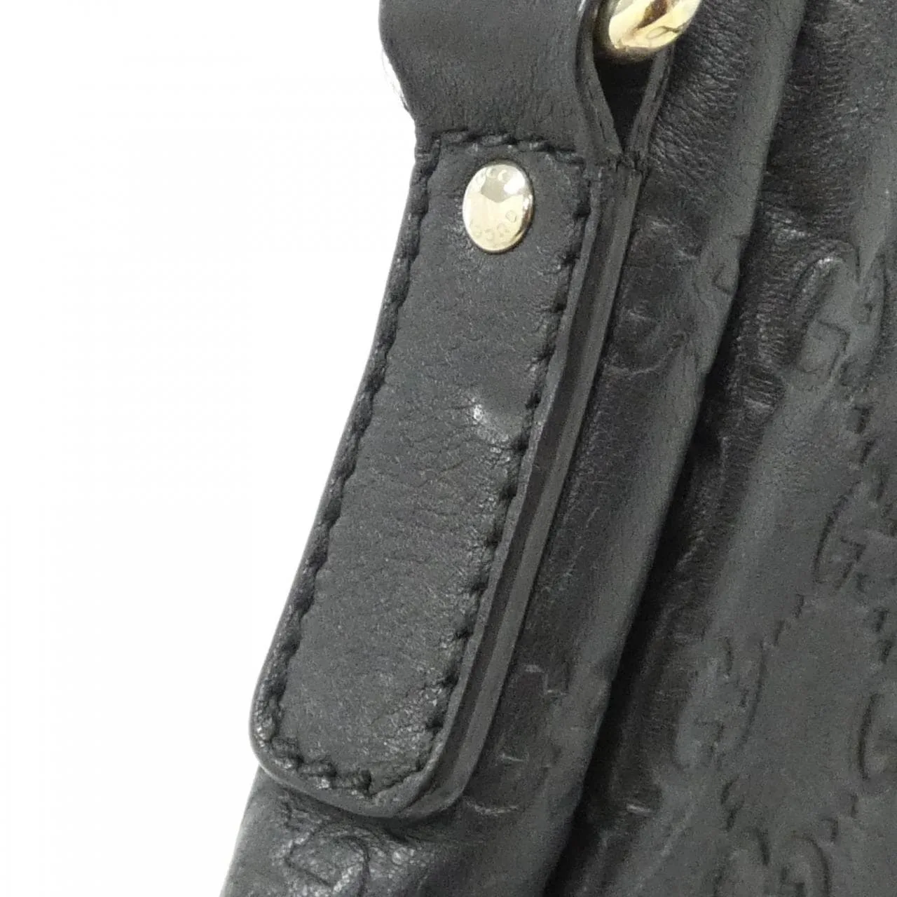 GUCCI 223666 BNX1G 肩背包 皮革 黑色 皮革 中古品A - 縮圖 6