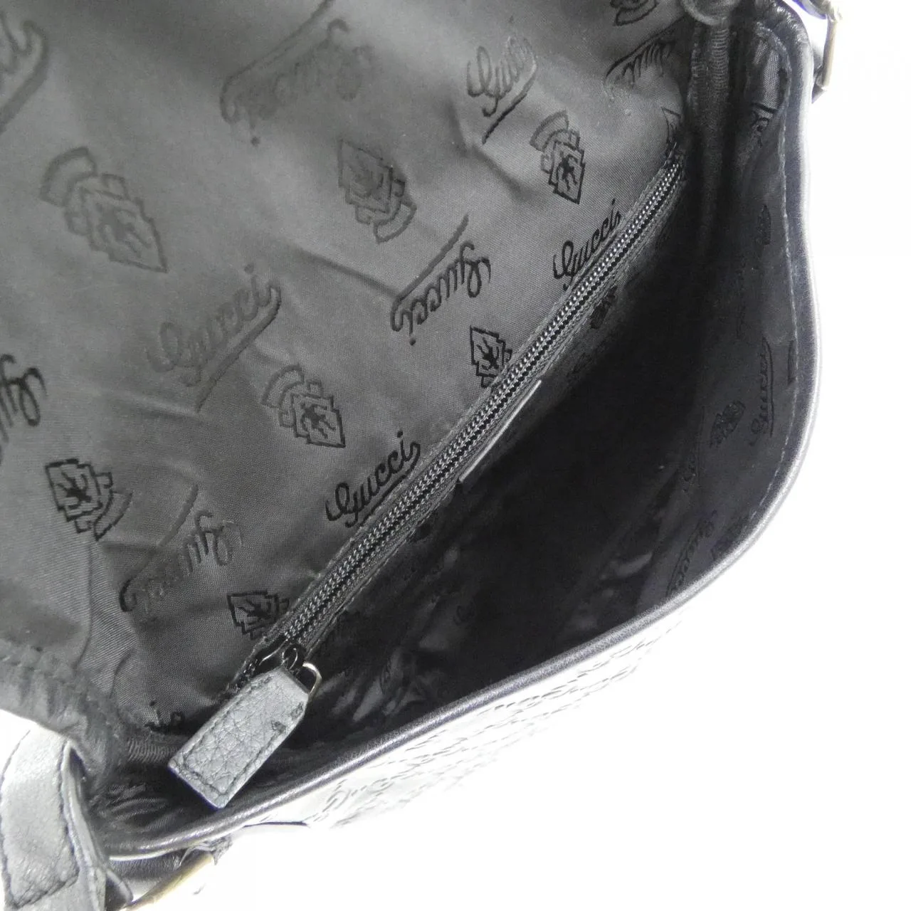 GUCCI 223666 BNX1G 肩背包 皮革 黑色 皮革 中古品A - 縮圖 10