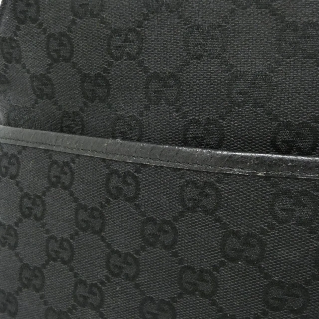GUCCI 131329 肩背包 帆布 黑色 帆布 中古品A - 縮圖 4