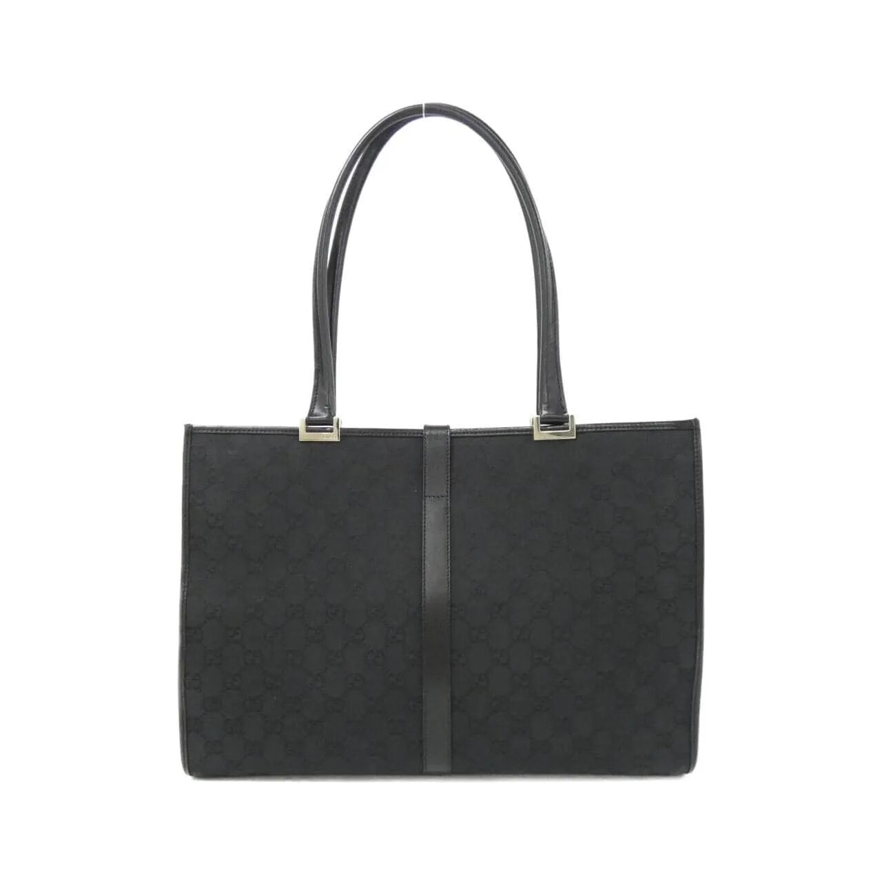 GUCCI 002 1074 手提包 帆布 黑色 帆布 中古品A - 縮圖 2
