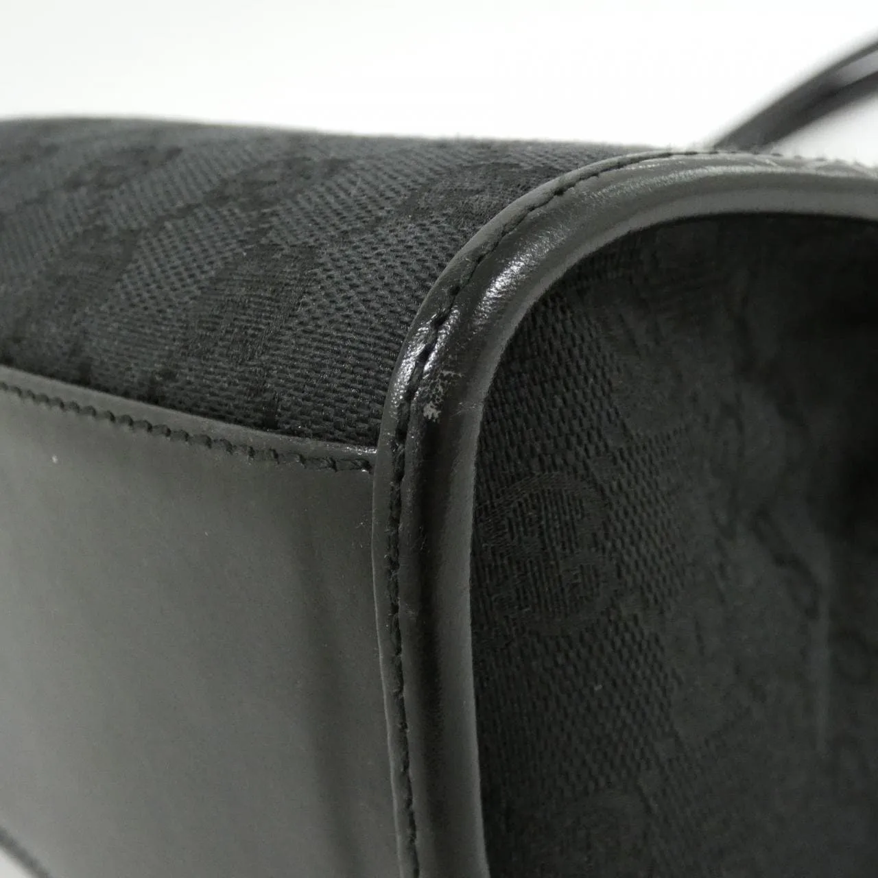 GUCCI 002 1074 手提包 帆布 黑色 帆布 中古品A - 縮圖 3