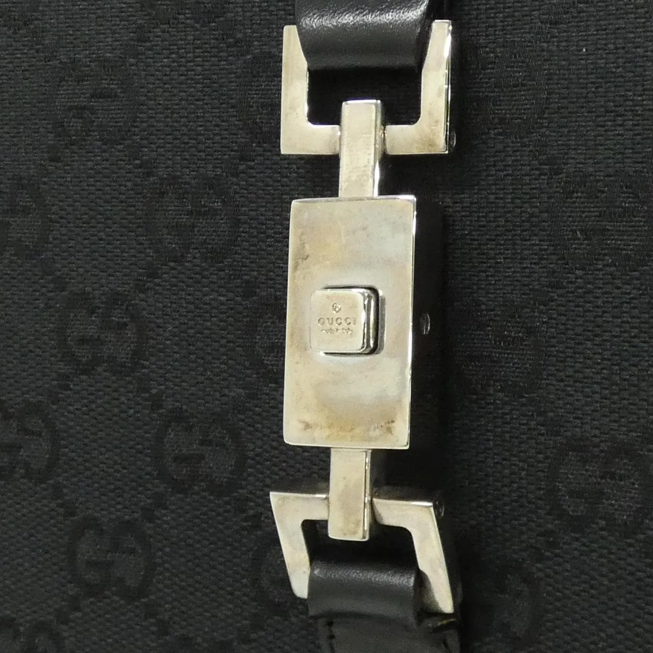 GUCCI 002 1074 手提包 帆布 黑色 帆布 中古品A - 縮圖 4