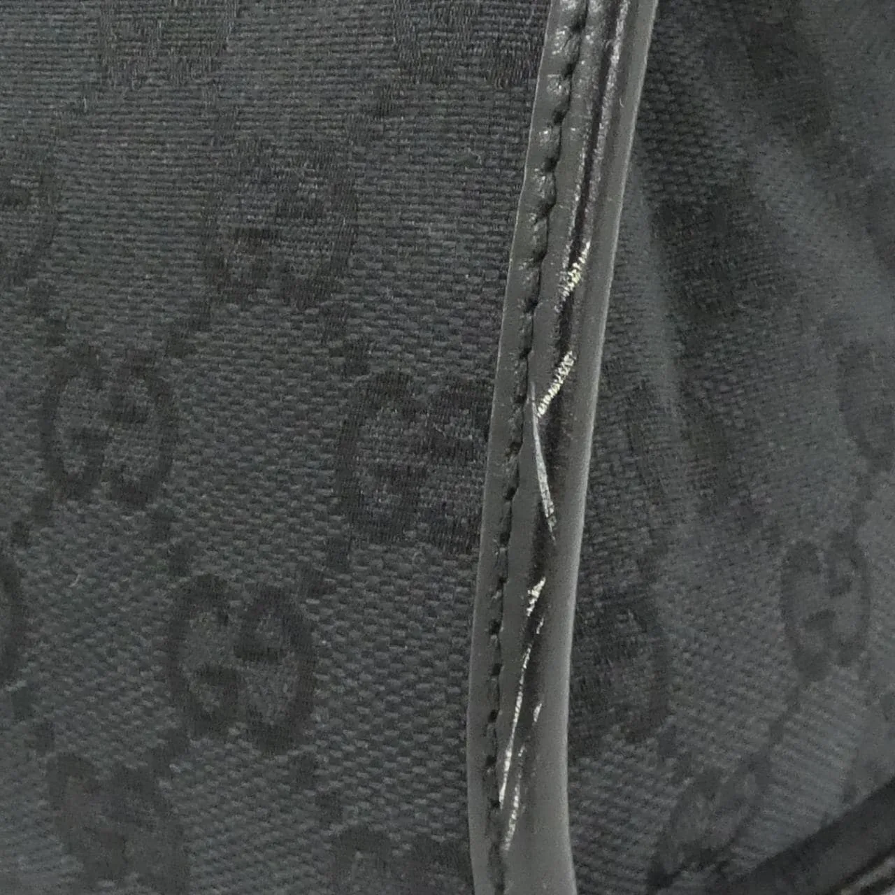 GUCCI 002 1074 手提包 帆布 黑色 帆布 中古品A - 縮圖 5