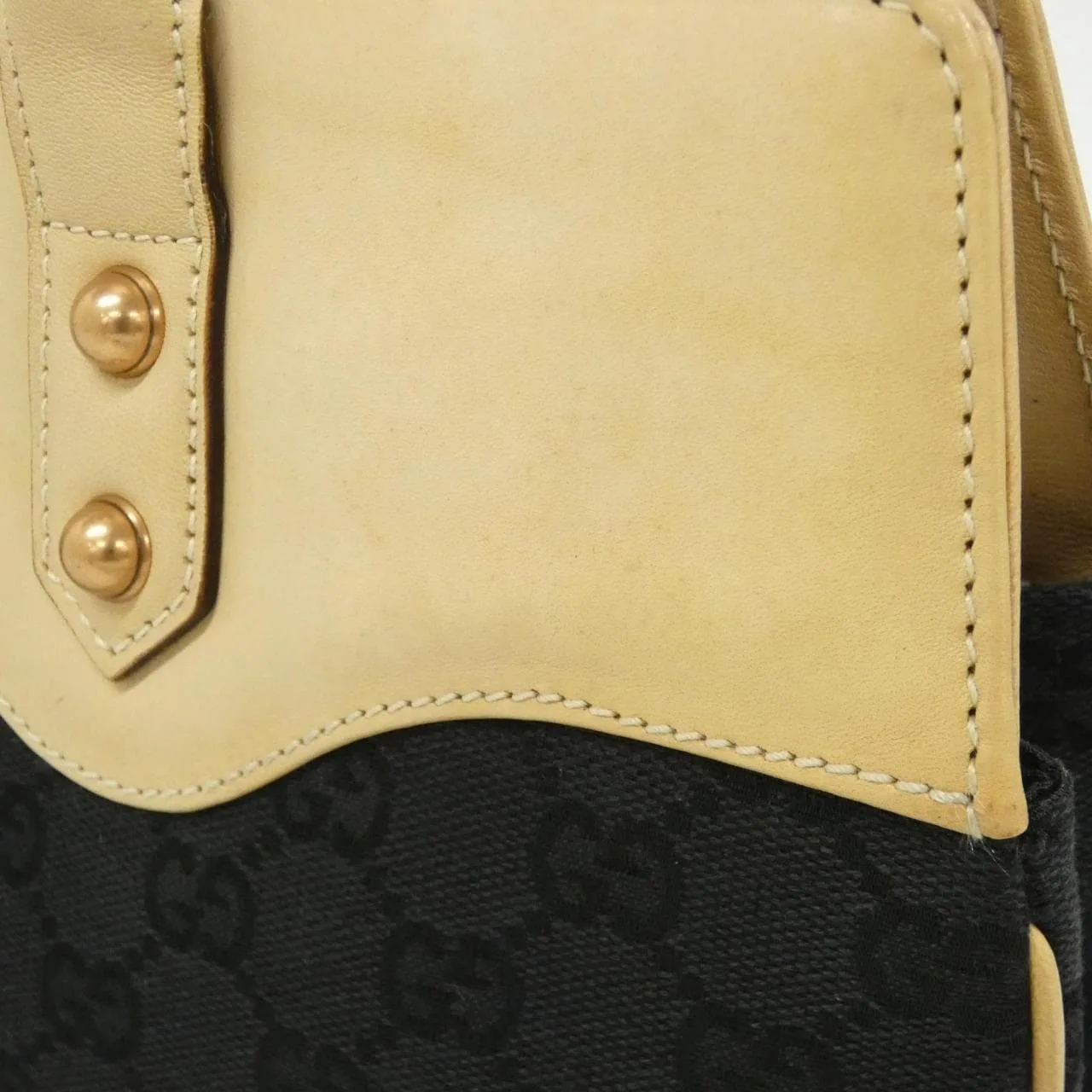 GUCCI 114913 手提包 帆布 黑色 帆布 中古品A - 縮圖 5