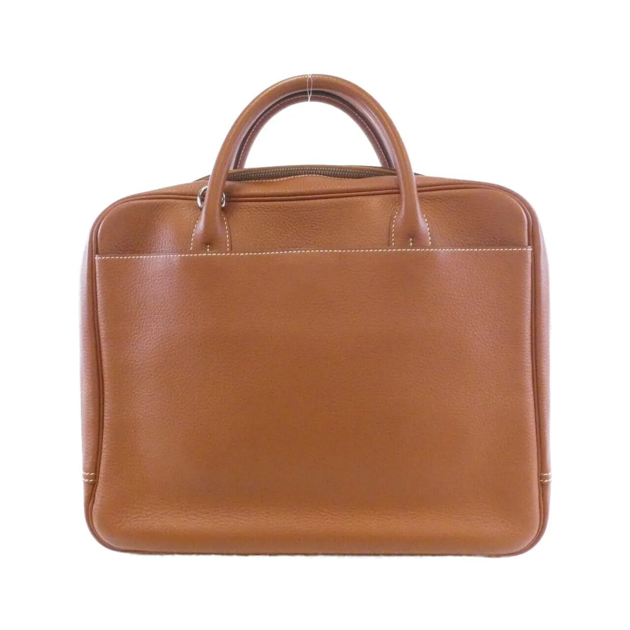 HERMES 060465CK Handbag Clemence Cognac Clemence Leather Rank B - Thumbnail 2