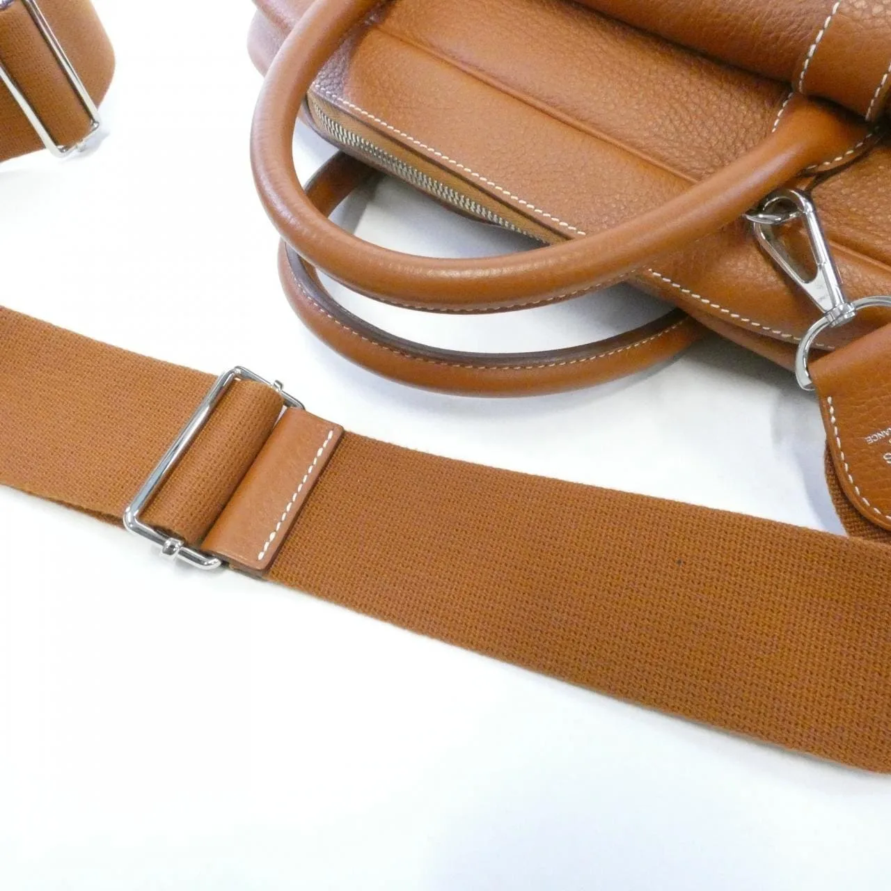 HERMES 060465CK Handbag Clemence Cognac Clemence Leather Rank B - Thumbnail 6