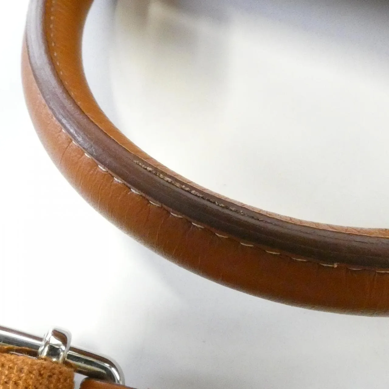 HERMES 060465CK Handbag Clemence Cognac Clemence Leather Rank B - Thumbnail 7