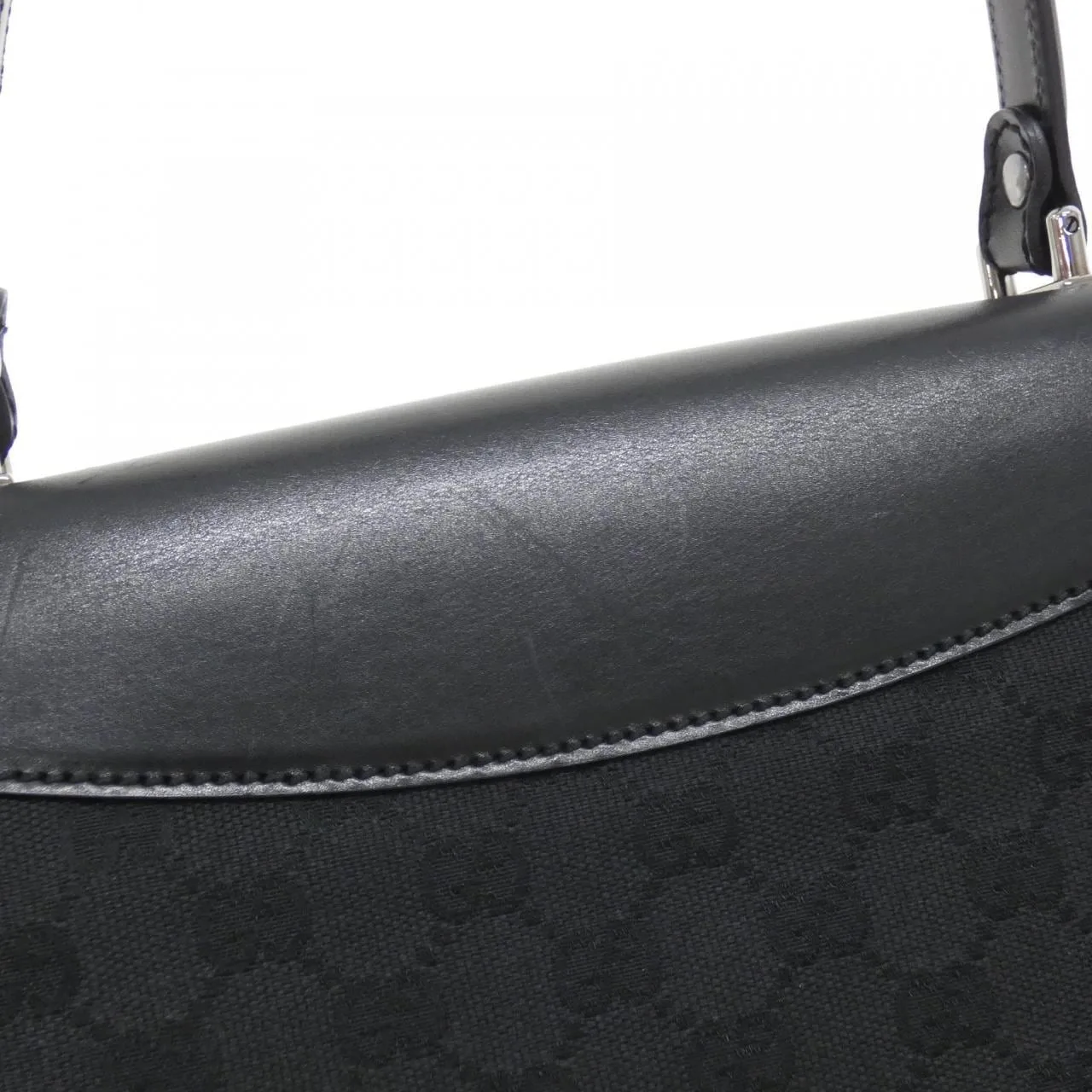 GUCCI 109109 手提包 帆布 黑色 帆布 中古品A - 縮圖 6
