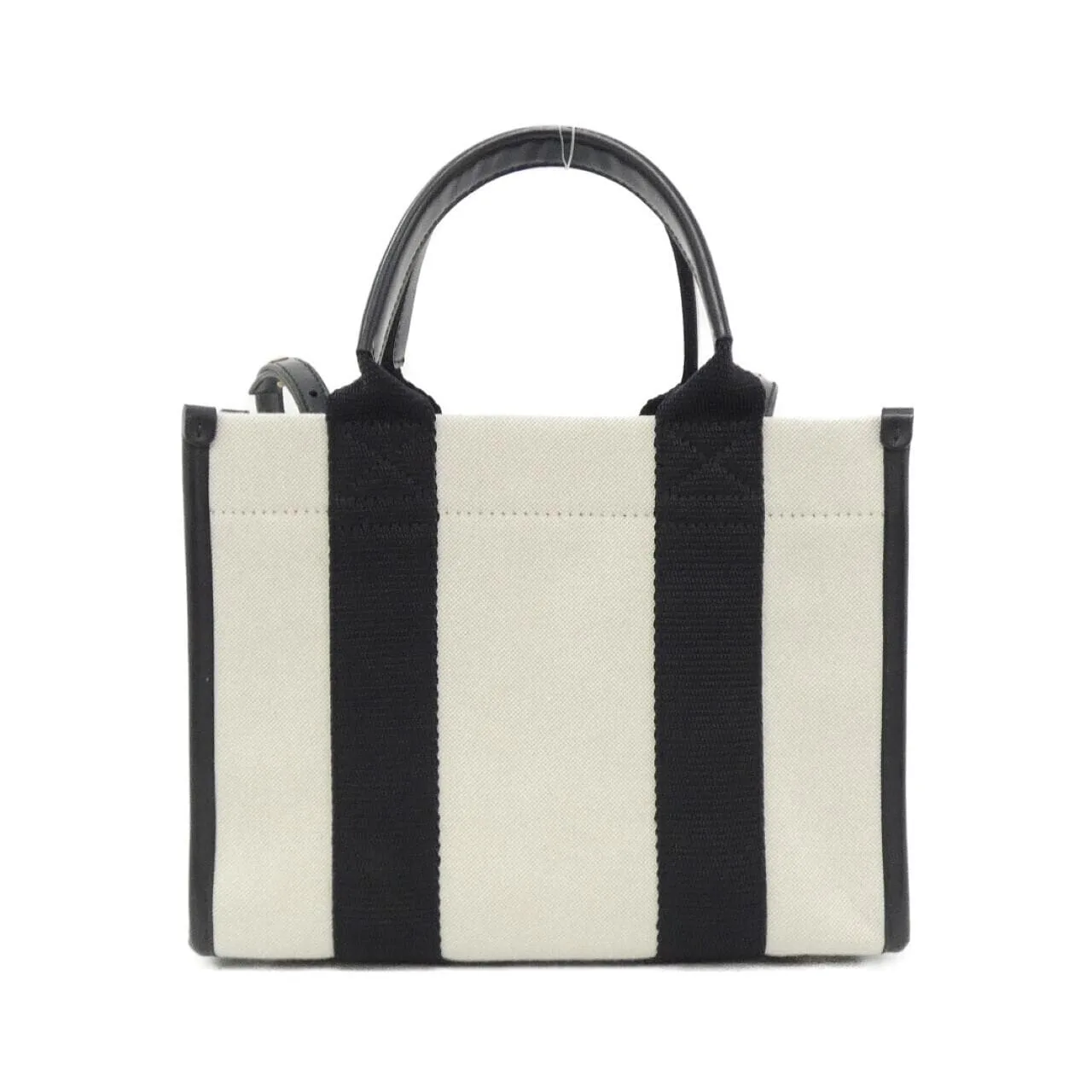 BALENCIAGA 693662 2HHAM Handbag Canvas 黑色 帆布 中古品A - 縮圖 2