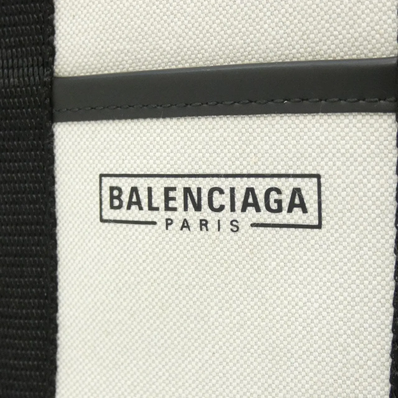 BALENCIAGA 693662 2HHAM Handbag Canvas 黑色 帆布 中古品A - 縮圖 4