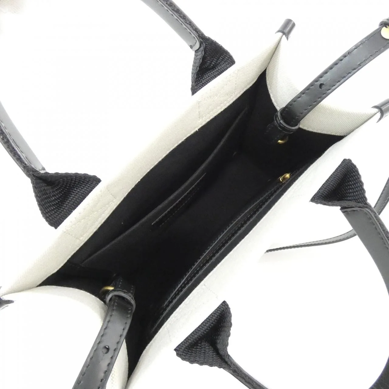 BALENCIAGA 693662 2HHAM Handbag Canvas 黑色 帆布 中古品A - 縮圖 9