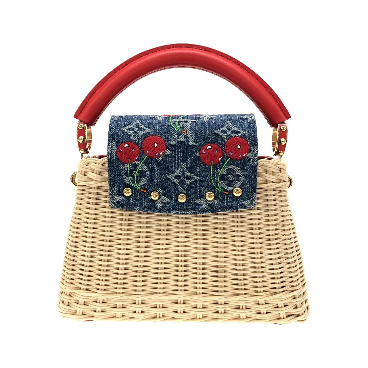 LOUIS VUITTON Capucines M14295 Handbag Monogram 藍色 Monogram 中古品A - 縮圖 2