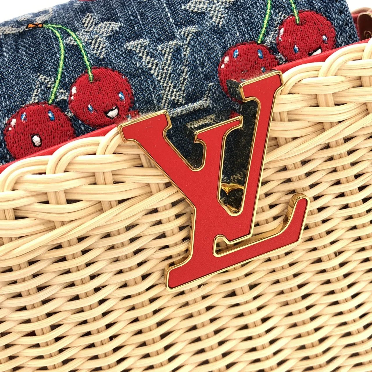 LOUIS VUITTON Capucines M14295 Handbag Monogram 藍色 Monogram 中古品A - 縮圖 4