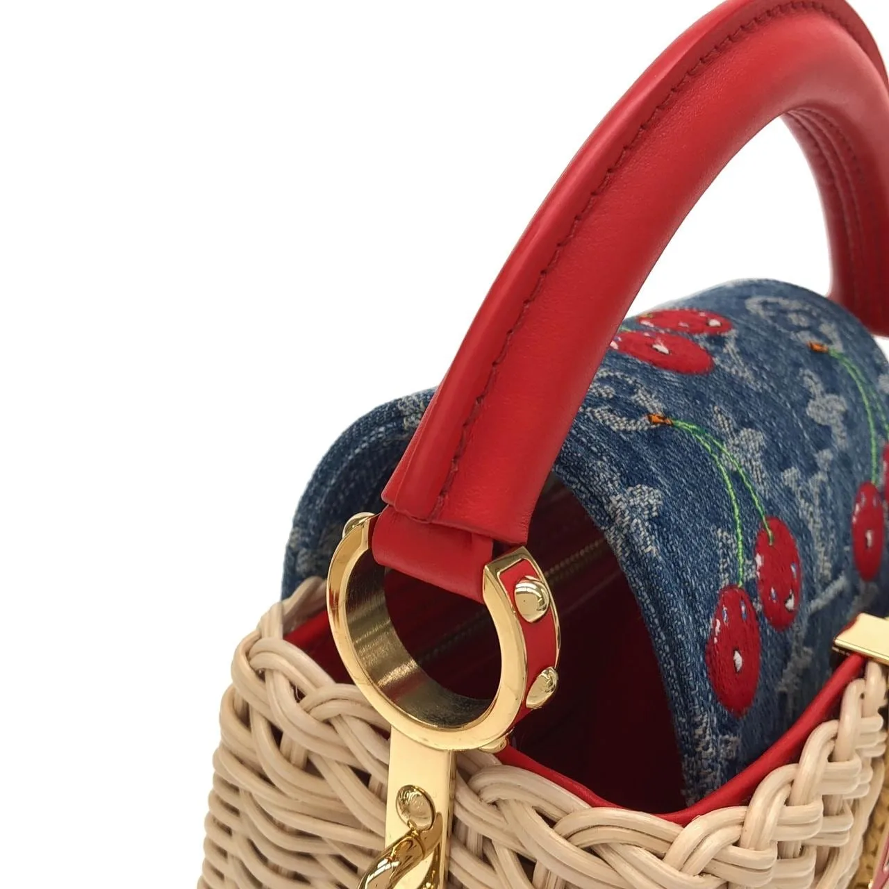 LOUIS VUITTON Capucines M14295 Handbag Monogram 藍色 Monogram 中古品A - 縮圖 7