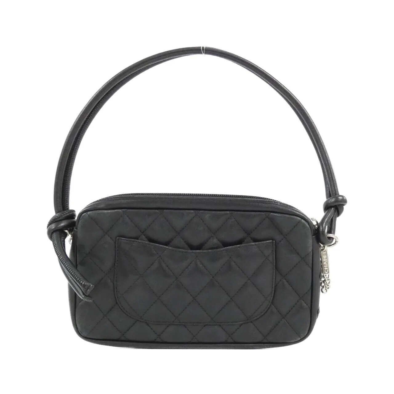 CHANEL Cambon 25175 Shoulder Patent Leather 黑色 漆皮 中古品B - 縮圖 2