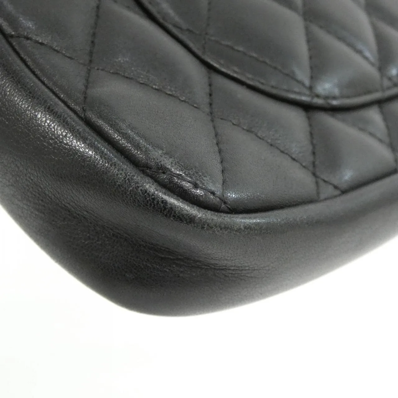 CHANEL Cambon 25175 Shoulder Patent Leather 黑色 漆皮 中古品B - 縮圖 3