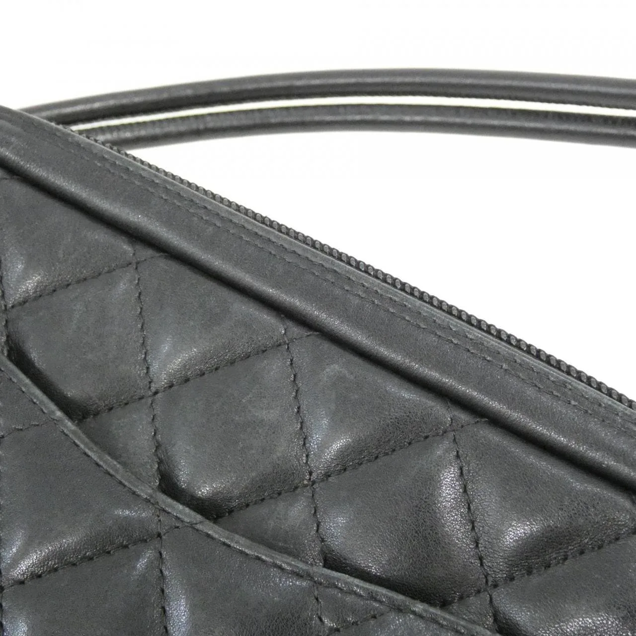 CHANEL Cambon 25175 Shoulder Patent Leather 黑色 漆皮 中古品B - 縮圖 6