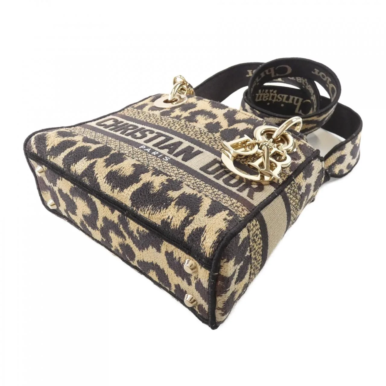 DIOR Lady Dior M0500ORHM Handbag Canvas Black Canvas Rank B - Thumbnail 3