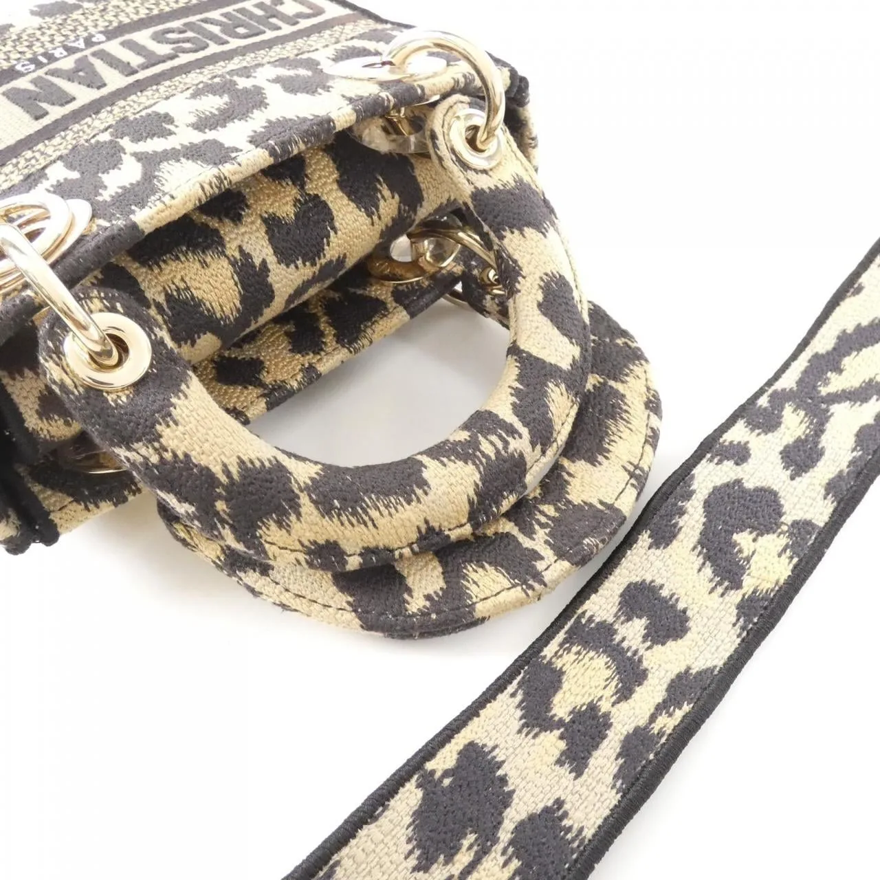 DIOR Lady Dior M0500ORHM Handbag Canvas Black Canvas Rank B - Thumbnail 6