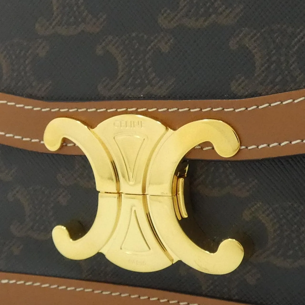 CELINE Triomphe 188882BZ4 Shoulder Canvas Black Canvas Rank A - Thumbnail 4