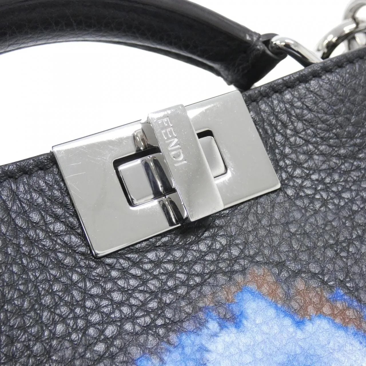 FENDI Peekaboo 7VA530 AMTO Handbag 黑色 中古品A - 縮圖 4
