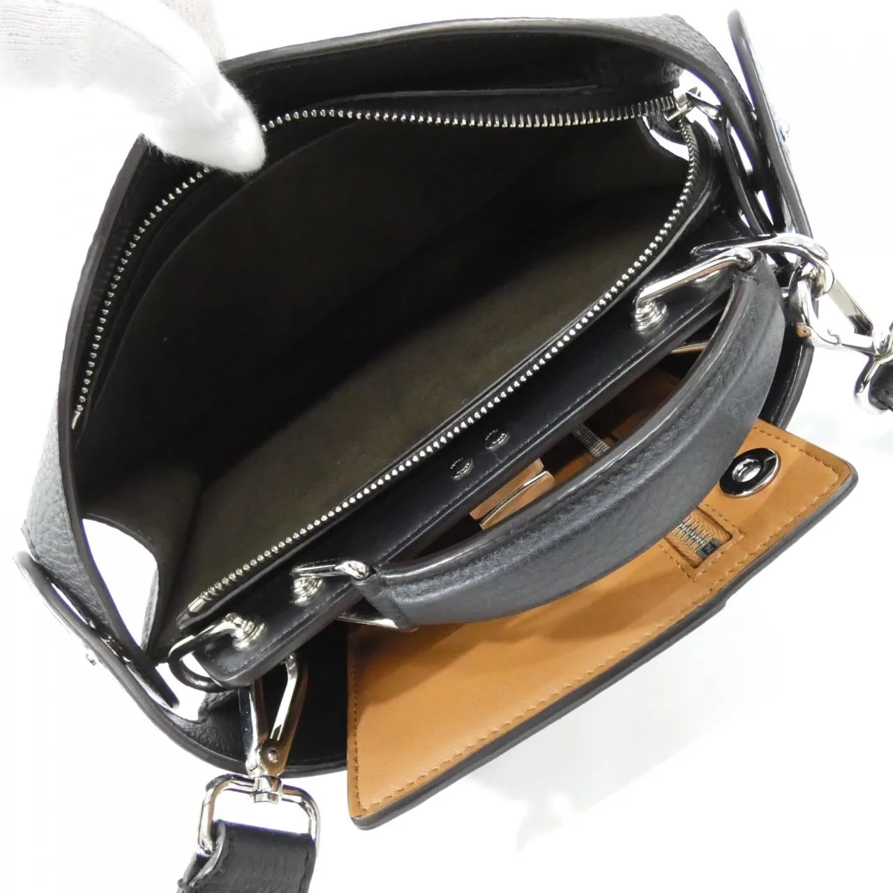 FENDI Peekaboo 7VA530 AMTO Handbag 黑色 中古品A - 縮圖 8