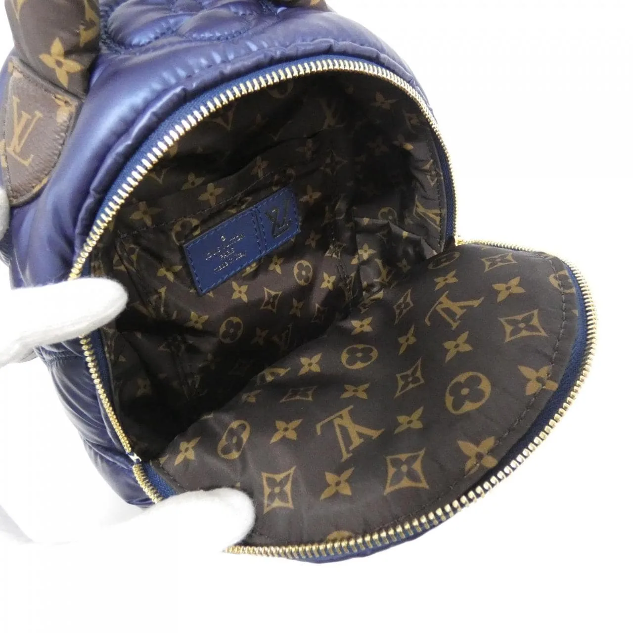 LOUIS VUITTON Palm Springs M21060 Backpack Monogram 深藍色 Monogram 中古品A - 縮圖 9