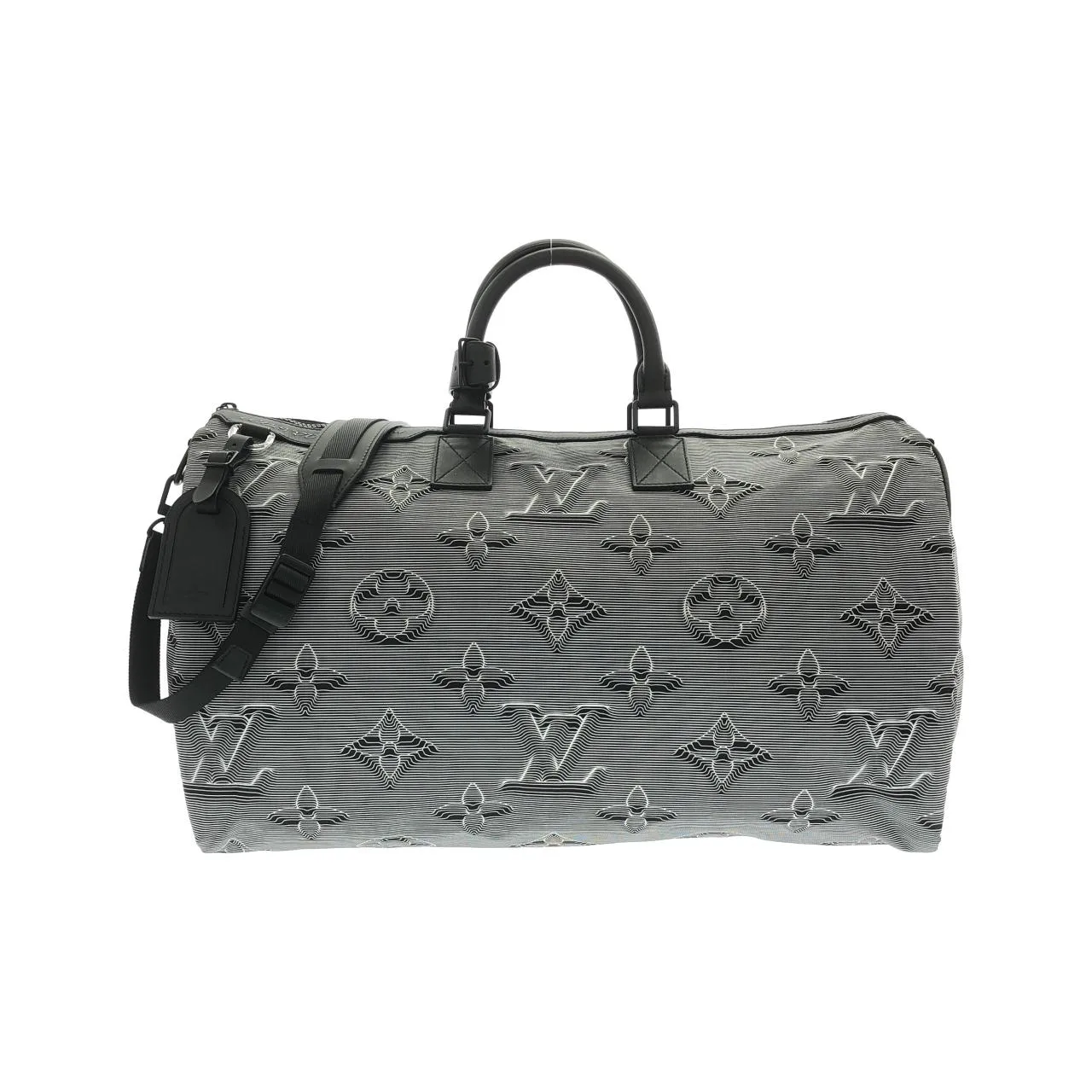 LOUIS VUITTON Keepall M44939 Boston Canvas Black