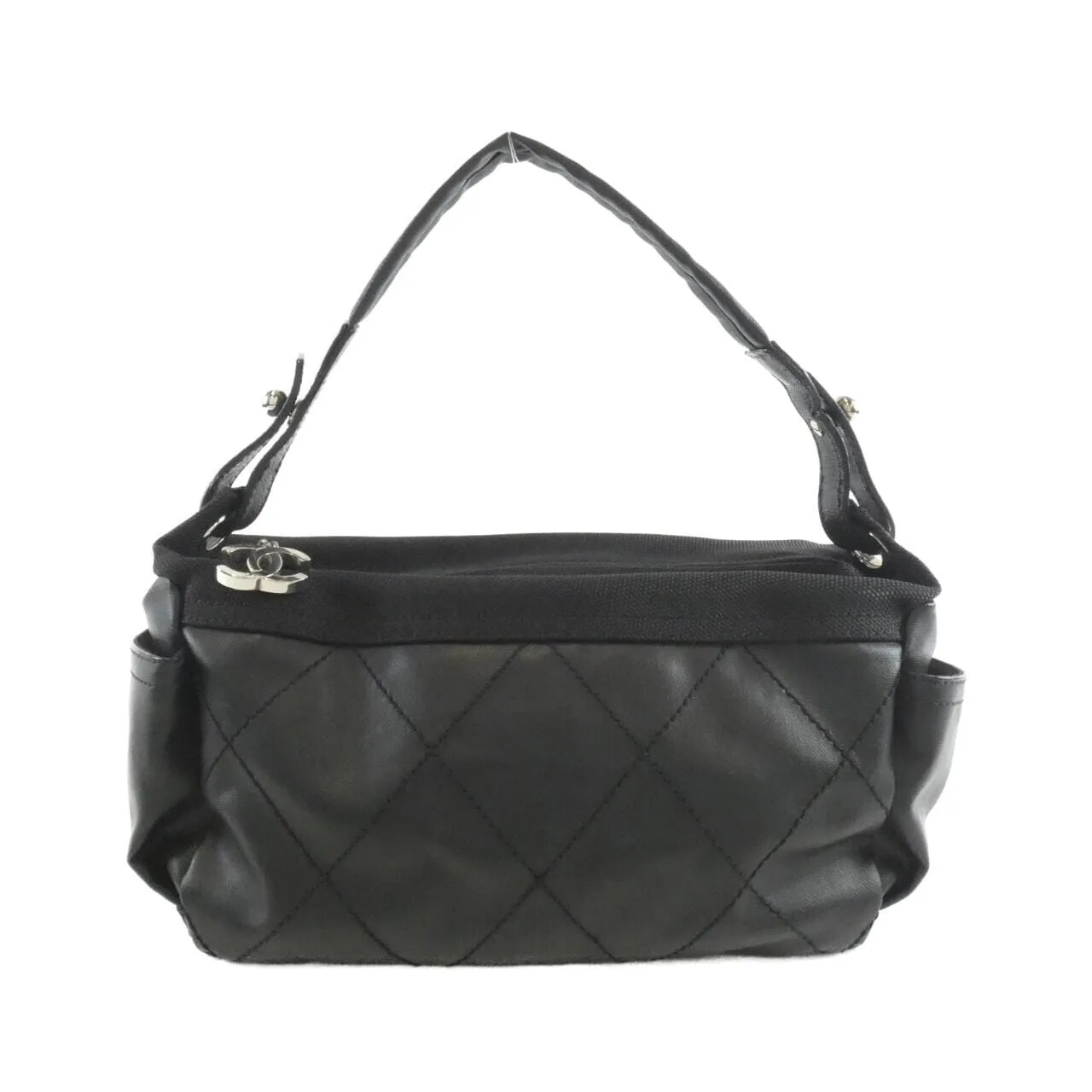 CHANEL 34205 肩背包 帆布 Black