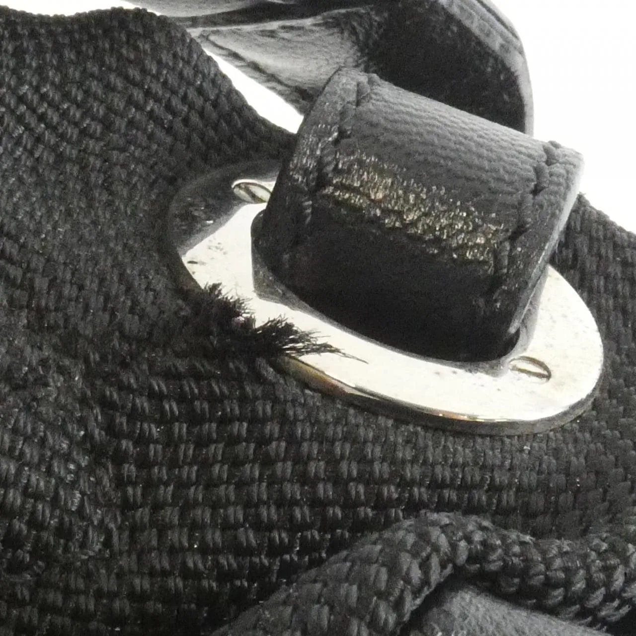 CHANEL 34205 肩背包 帆布 黑色 帆布 中古品B - 縮圖 5
