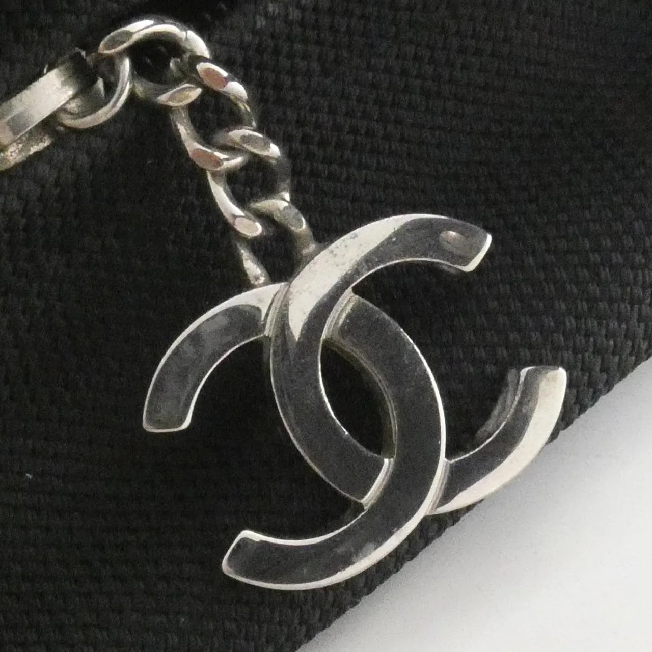 CHANEL 34205 肩背包 帆布 黑色 帆布 中古品B - 縮圖 6