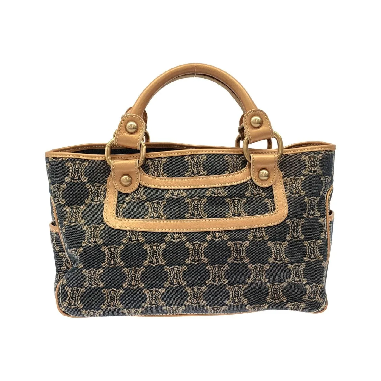 CELINE Boogie Handbag Denim Navy