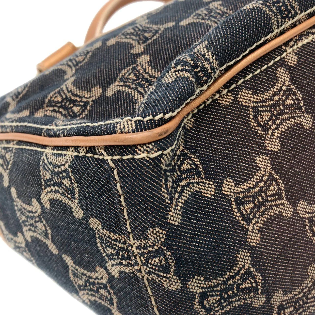 CELINE Boogie Handbag Denim Navy Denim Rank A - Thumbnail 3