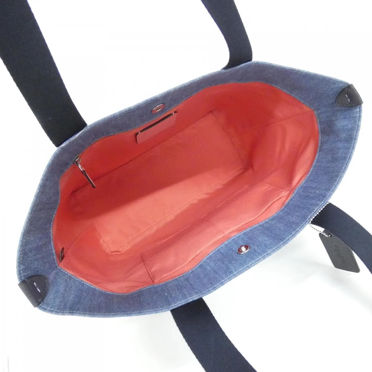 COACH 91131 Handbag Denim 黑色 牛仔布 - 縮圖 6