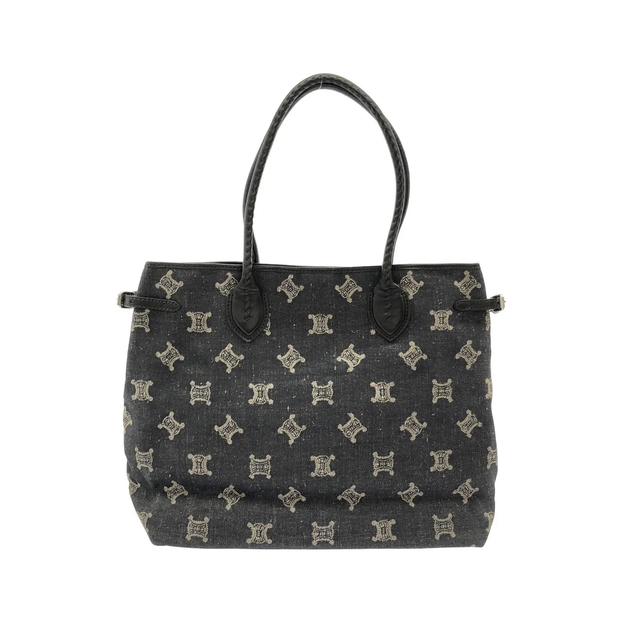 CELINE Handbag Denim Black