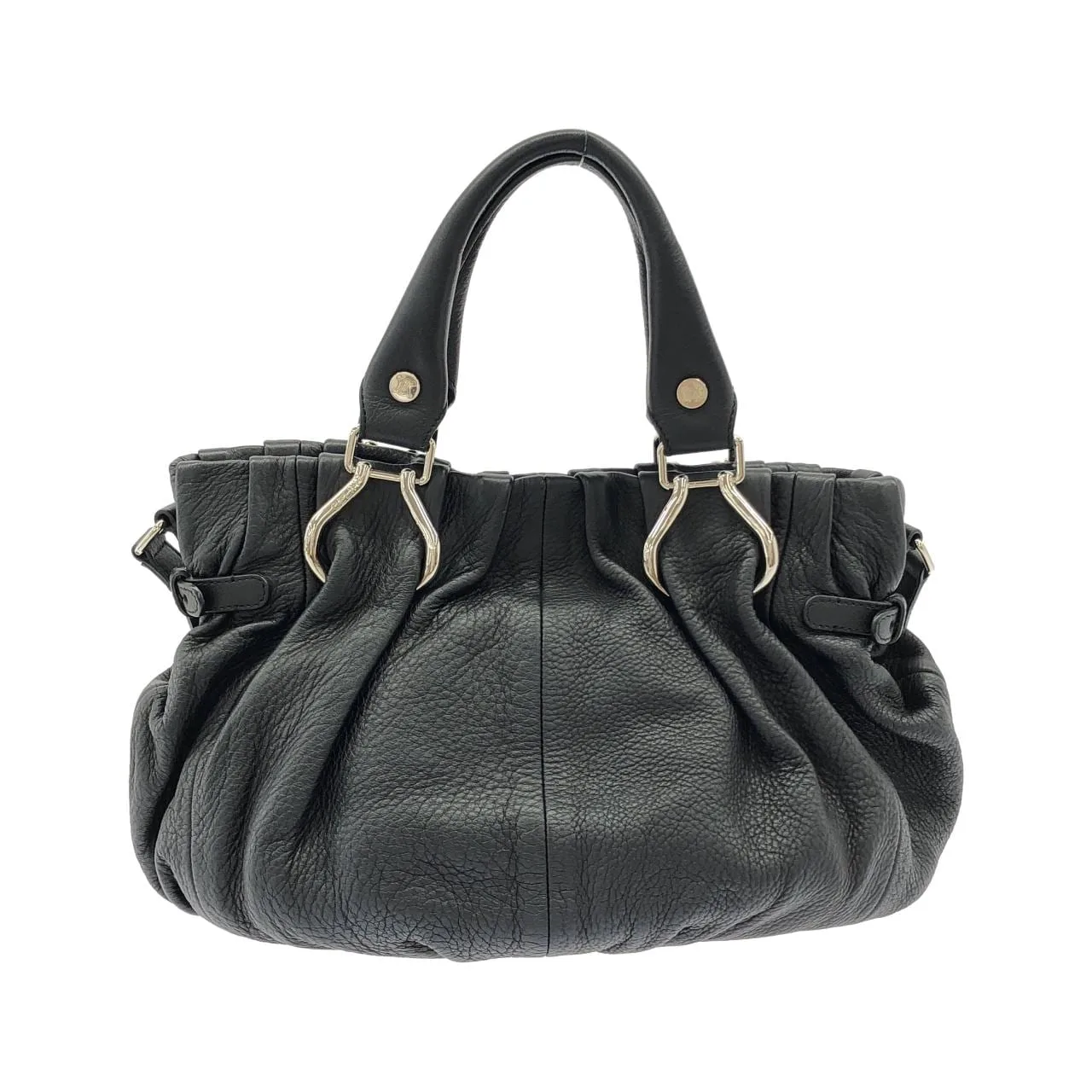 CELINE Handbag Leather Black Leather Rank A - Thumbnail 2