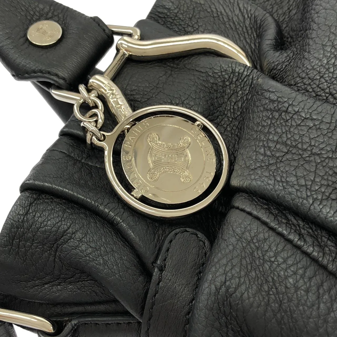 CELINE Handbag Leather Black Leather Rank A - Thumbnail 4