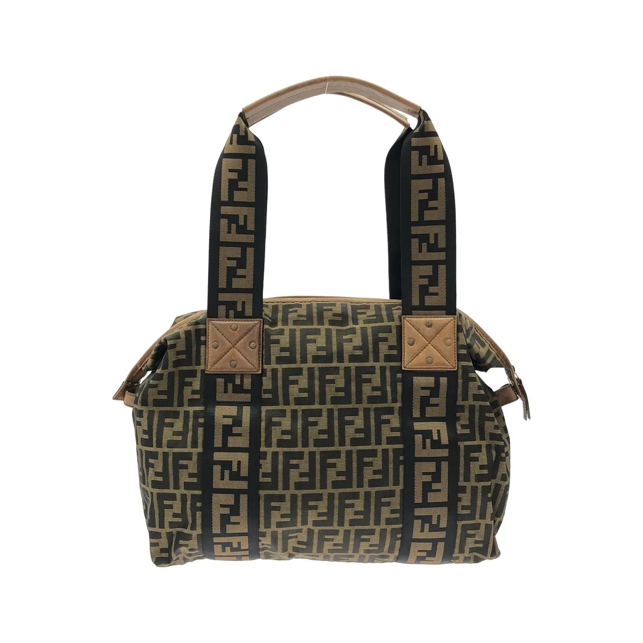 FENDI 7VS070 MX7 Boston Canvas 棕色 帆布 中古品A - 縮圖 2