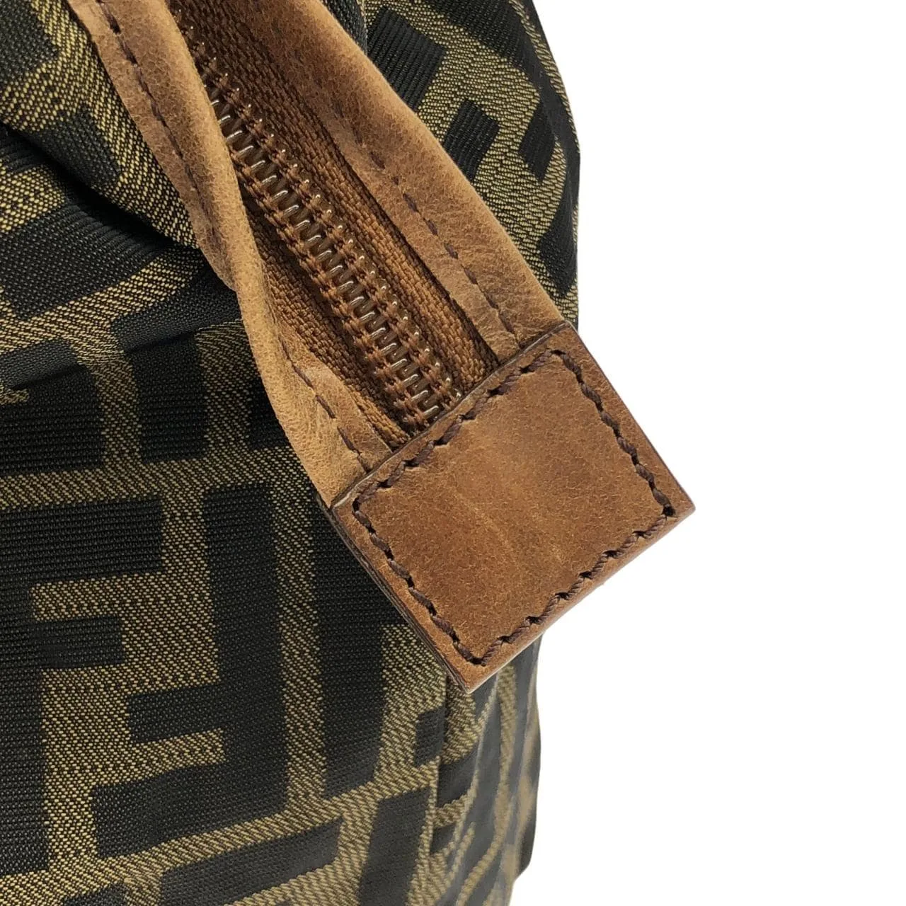 FENDI 7VS070 MX7 Boston Canvas 棕色 帆布 中古品A - 縮圖 4