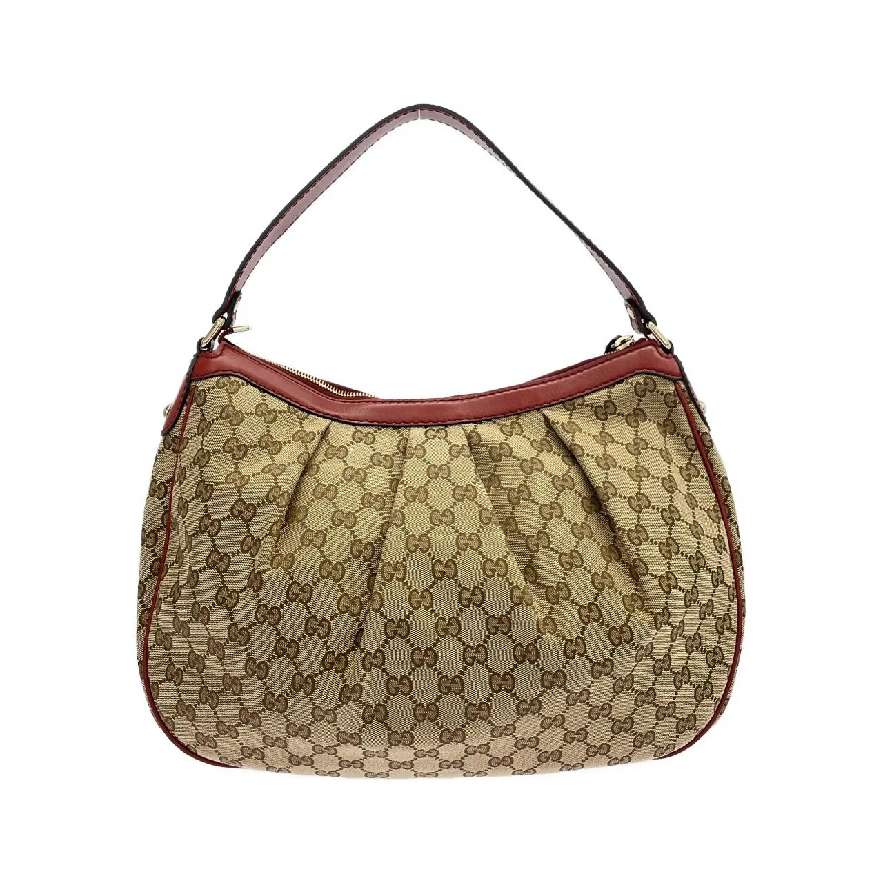 GUCCI 232955 FAFXG 肩背包 帆布 米色 帆布 中古品A - 縮圖 2