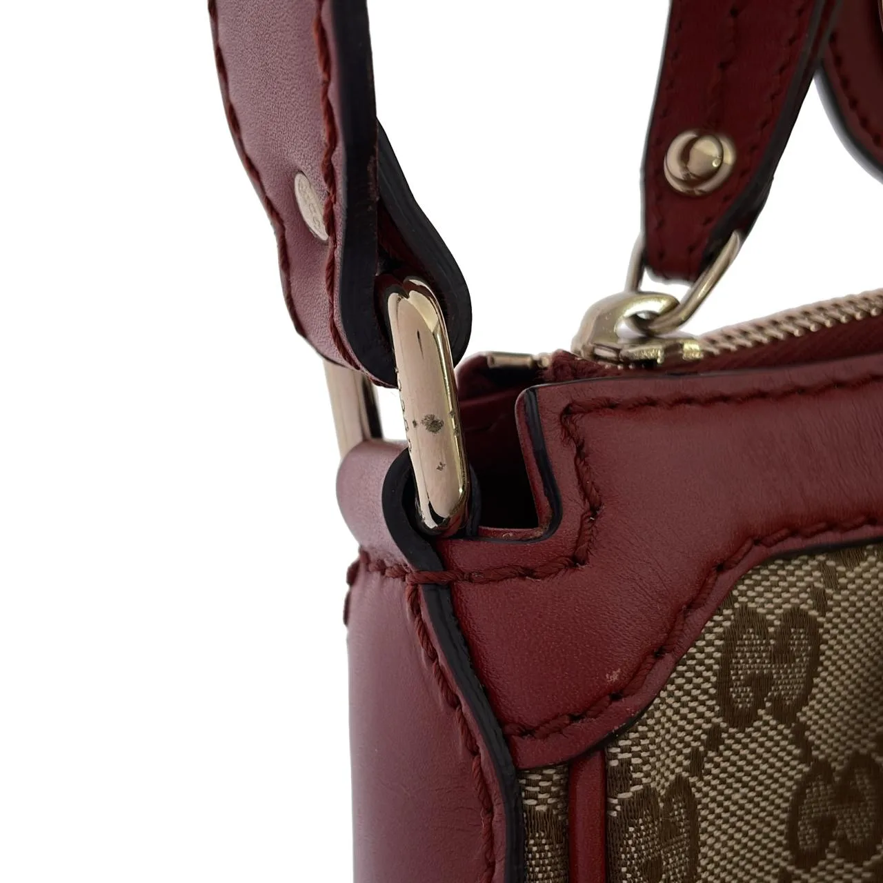 GUCCI 232955 FAFXG 肩背包 帆布 米色 帆布 中古品A - 縮圖 5